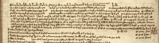 Image shows an extract from the English Exchequer Pipe Rolls, 1304-5. Reproduced courtesy of The National Archives reference E372/150 m.33